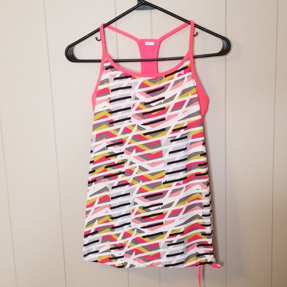 Fabletics Norwalk Coral Pattern Racerback Tank Top
